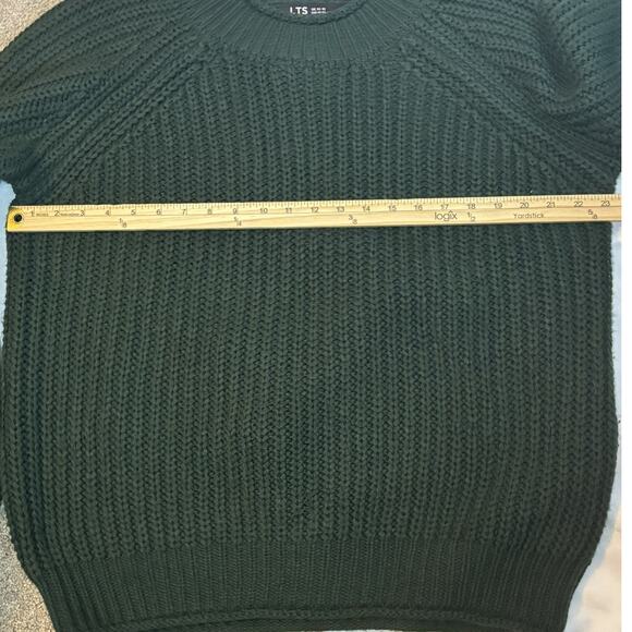 LTS Long Tall Sally Green Chunky Knit Sweater W-US 10–12 - Picture 4 of 6